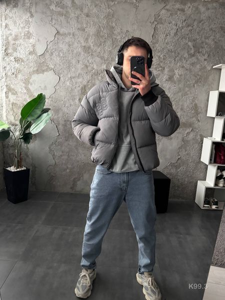 Мужская oversize куртка в сером цвете k99.3 фото