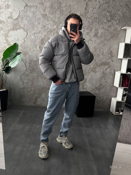 Мужская oversize куртка в сером цвете k99.3 фото