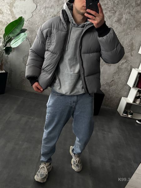 Мужская oversize куртка в сером цвете k99.3 фото