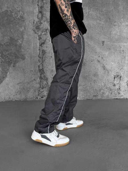 Мужские oversize спортивные брюки в графитовом цвете 1000812000006 фото