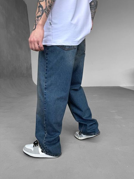 Мужские широкие джинсы Baggy в синем цвете df2254-23 фото