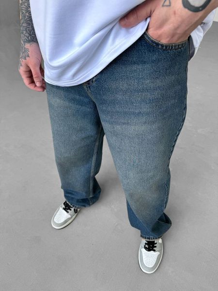 Мужские широкие джинсы Baggy в синем цвете df2254-23 фото
