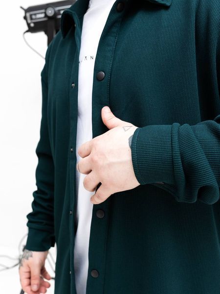Мужской трикотажный oversize костюм в зеленом цвете rb15 фото