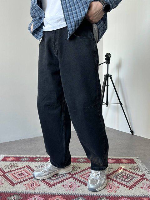 Мужские объемные джинсы Baggy в графитовом цвете bj2951v-28 фото