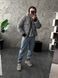 Мужская oversize куртка в сером цвете k99.3 фото 7