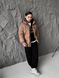 Мужская зимняя oversize куртка в коричневом цвете dp19 фото 4