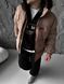 Мужская зимняя oversize куртка в коричневом цвете dp19 фото 3