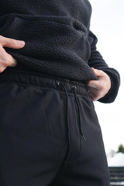 Чоловічі штани Softshell на флісі у чорному кольорі 1589544197 фото