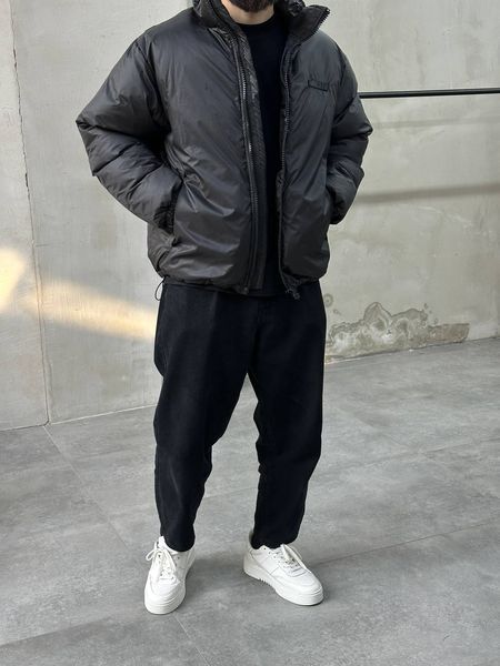 Мужская oversize куртка в черном цвете gi2260 фото