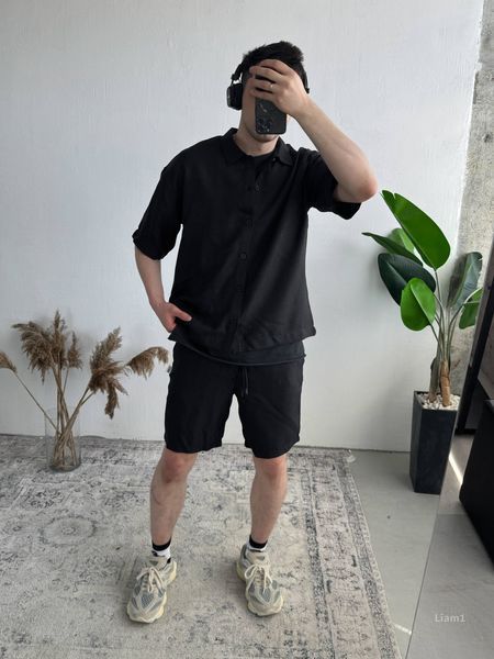 Мужской oversize костюм в черном цвете liam1 фото