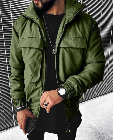 Мужская oversize ветровка в цвете хаки jr-k001kha фото