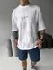 Мужская oversize футболка в белом цвете bz274 фото 1