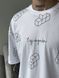 Мужская oversize футболка в белом цвете bz274 фото 2