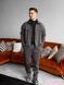 Мужской oversize костюм рубашка + брюки в графитовом цвете rb9 фото 5