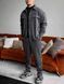 Мужской oversize костюм рубашка + брюки в графитовом цвете rb9 фото 1