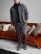 Мужской oversize костюм рубашка + брюки в графитовом цвете rb9 фото 2