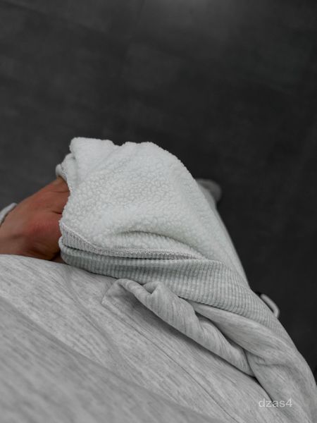 Чоловічий oversize спортивний костюм у світло-сірому кольорі dzas4n фото