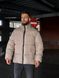 Мужская зимняя oversize куртка в бежевом цвете rd490 фото 3