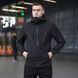 Чоловіча куртка з капюшоном у чорному кольорі owku11ba фото 1
