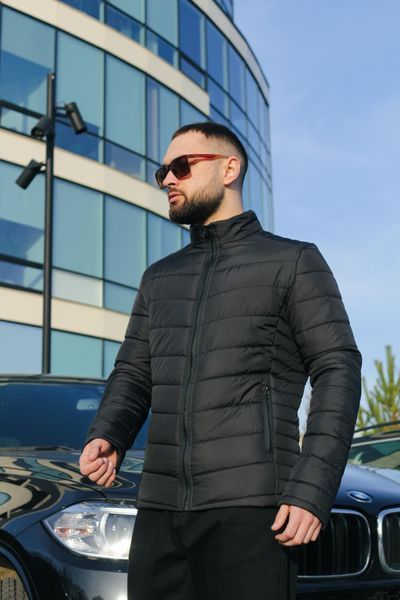 Чоловіча куртка у чорному кольорі 1589537844 фото