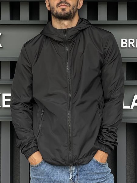 Мужская ветровка в черном цвете 715black фото