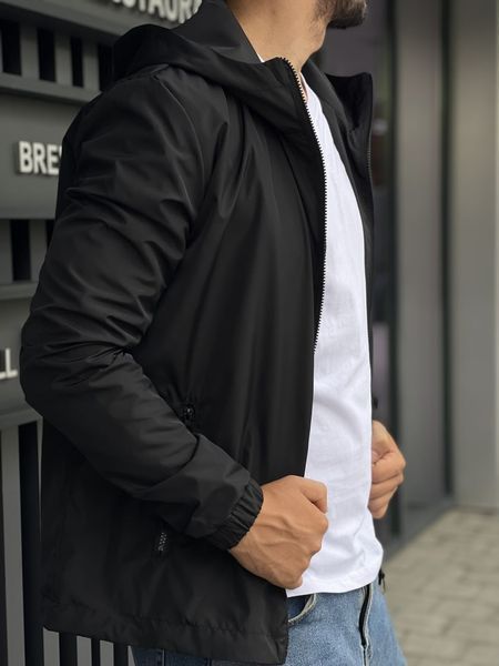 Мужская ветровка в черном цвете 715black фото