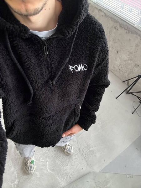 Мужское oversize худи в черном цвете fut1n фото