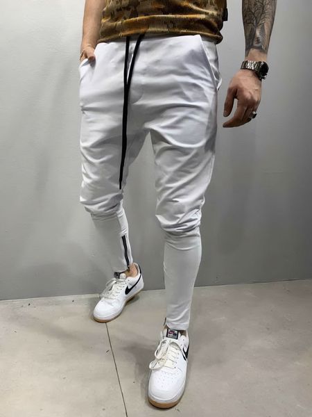 Мужские спортивные брюки в белом цвете 2y-9060wht фото