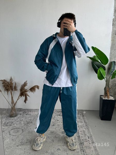 Мужской oversize костюм в голубом цвете eta145 фото