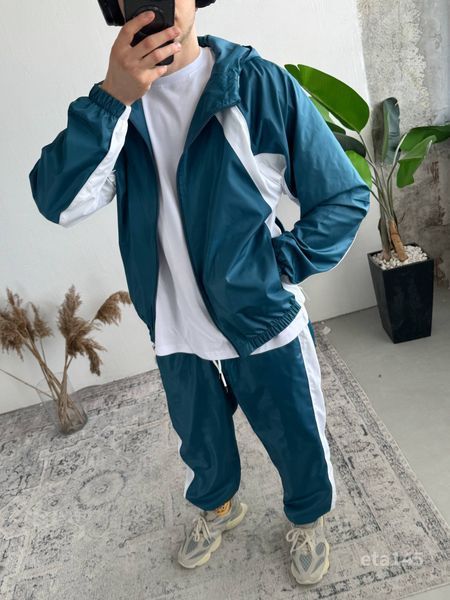 Мужской oversize костюм в голубом цвете eta145 фото