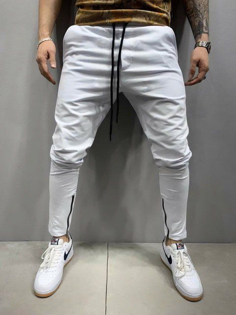 Мужские спортивные брюки в белом цвете 2y-9060wht фото