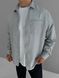 Чоловіча oversize сорочка у сірому кольорі oh890 фото 4