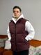 Чоловіча oversize жилетка у бордовому кольорі jl9 фото 7