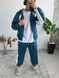 Мужской oversize костюм в голубом цвете eta145 фото 4