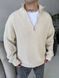Мужской oversize свитер в бежевом цвете mr108 фото 2