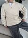 Мужской oversize свитер в бежевом цвете mr108 фото 7
