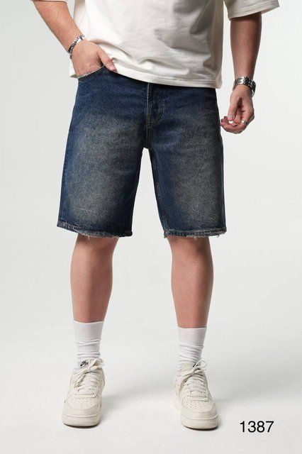 Мужские джинсовые oversize шорты в синем цвете ck1387 фото