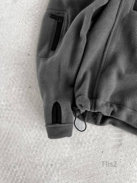 Чоловіча флісова oversize кофта у темно-сірому кольорі flis2 фото