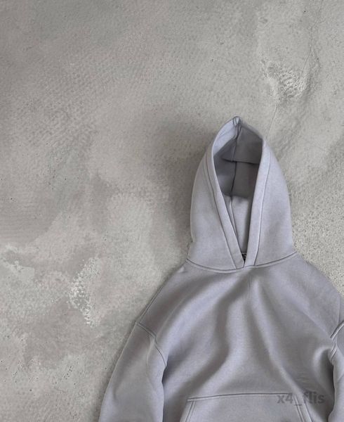 Мужское oversize худи на флисе в сером цвете x4_flis фото
