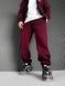 Мужские утепленные спортивные oversize брюки в бордовом цвете krr12 фото 1
