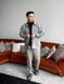 Чоловічий oversize костюм сорочка + штани у сірому кольорі rb8 фото 3