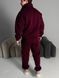 Мужской oversize костюм свитшот+брюки с принтом в бордовом цвете kos60 фото 7