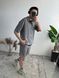 Чоловічий oversize костюм у сірому кольорі liam9 фото 5