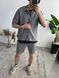 Чоловічий oversize костюм у сірому кольорі liam9 фото 3