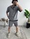 Чоловічий oversize костюм у сірому кольорі liam9 фото 2