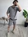 Чоловічий oversize костюм у сірому кольорі liam9 фото 4