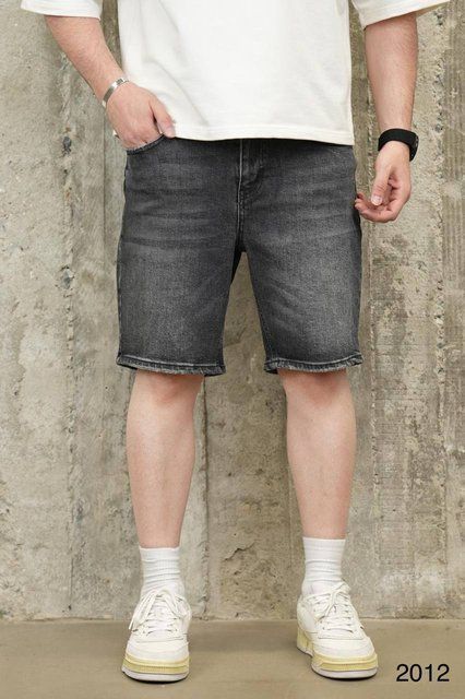 Мужские джинсовые шорты oversize в темно-сером цвете 2012blk фото