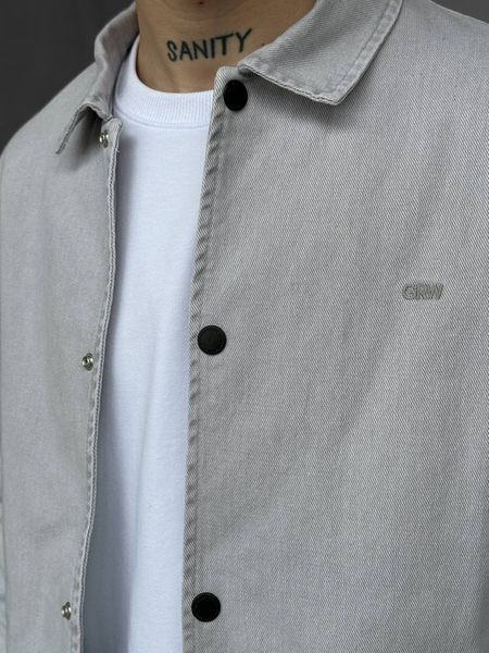 Мужская oversize джинсовая куртка в сером цвете gs2390 фото