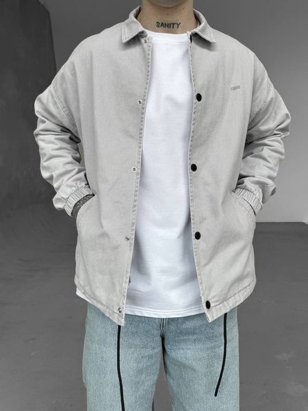 Мужская oversize джинсовая куртка в сером цвете gs2390 фото