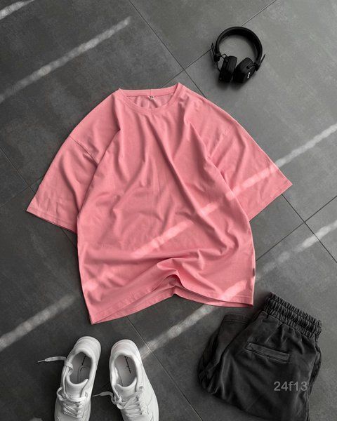 Мужская oversize футболка в розовом цвете 24f13-Xs фото